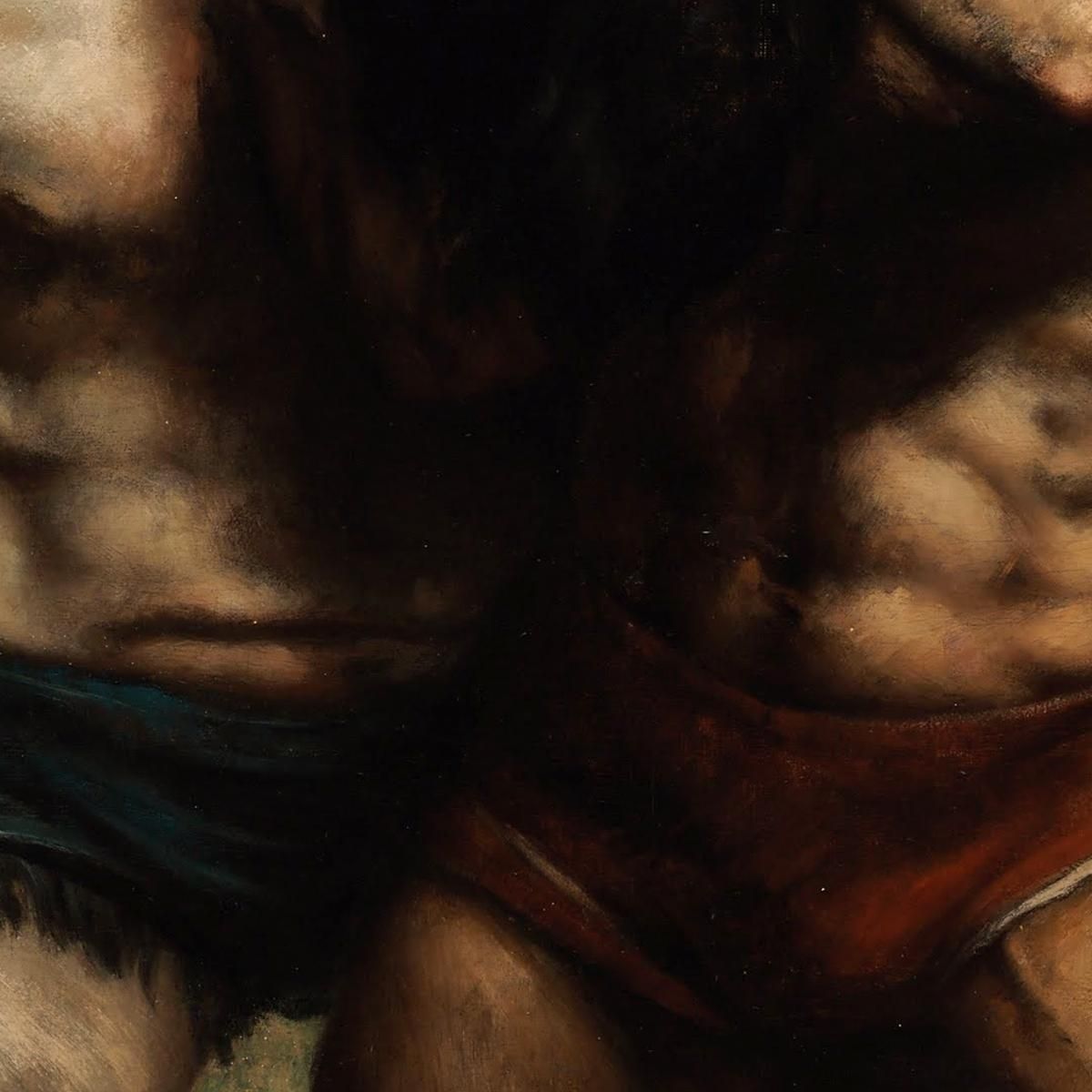 The Wrestlers Gustave Courbet cg20 canvas print