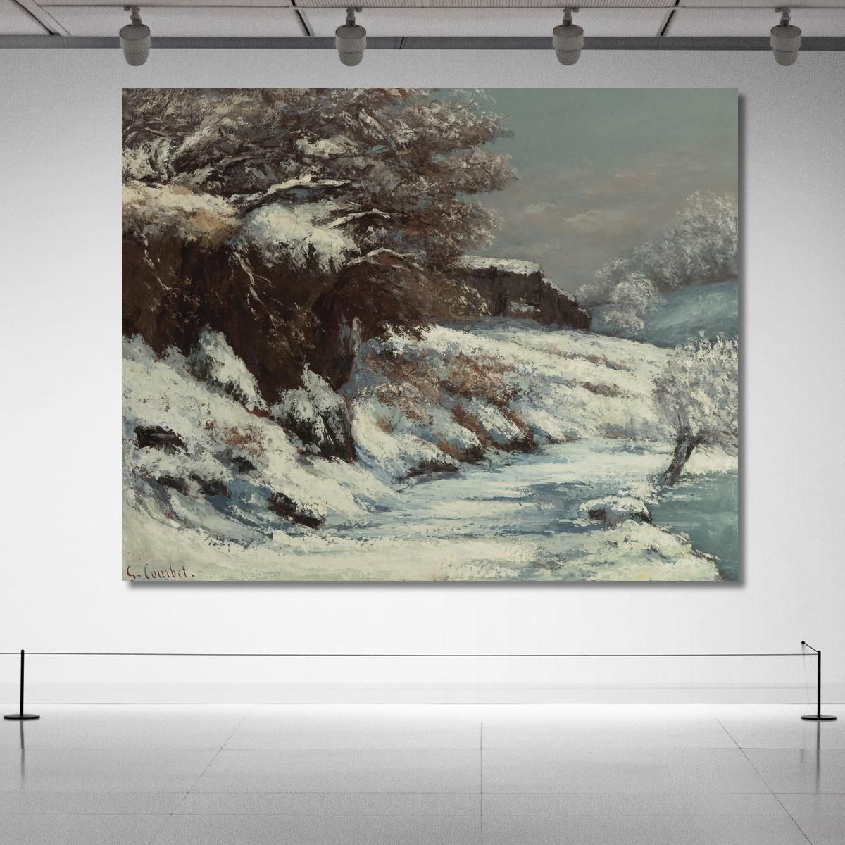 Snow Effect Gustave Courbet cg21 canvas print 