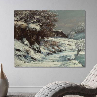 Snow Effect Gustave Courbet cg21 canvas print 