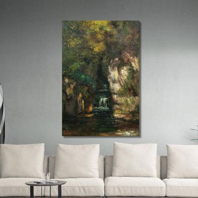 A Waterfall Near Ornans Gustave Courbet cg30 canvas print 