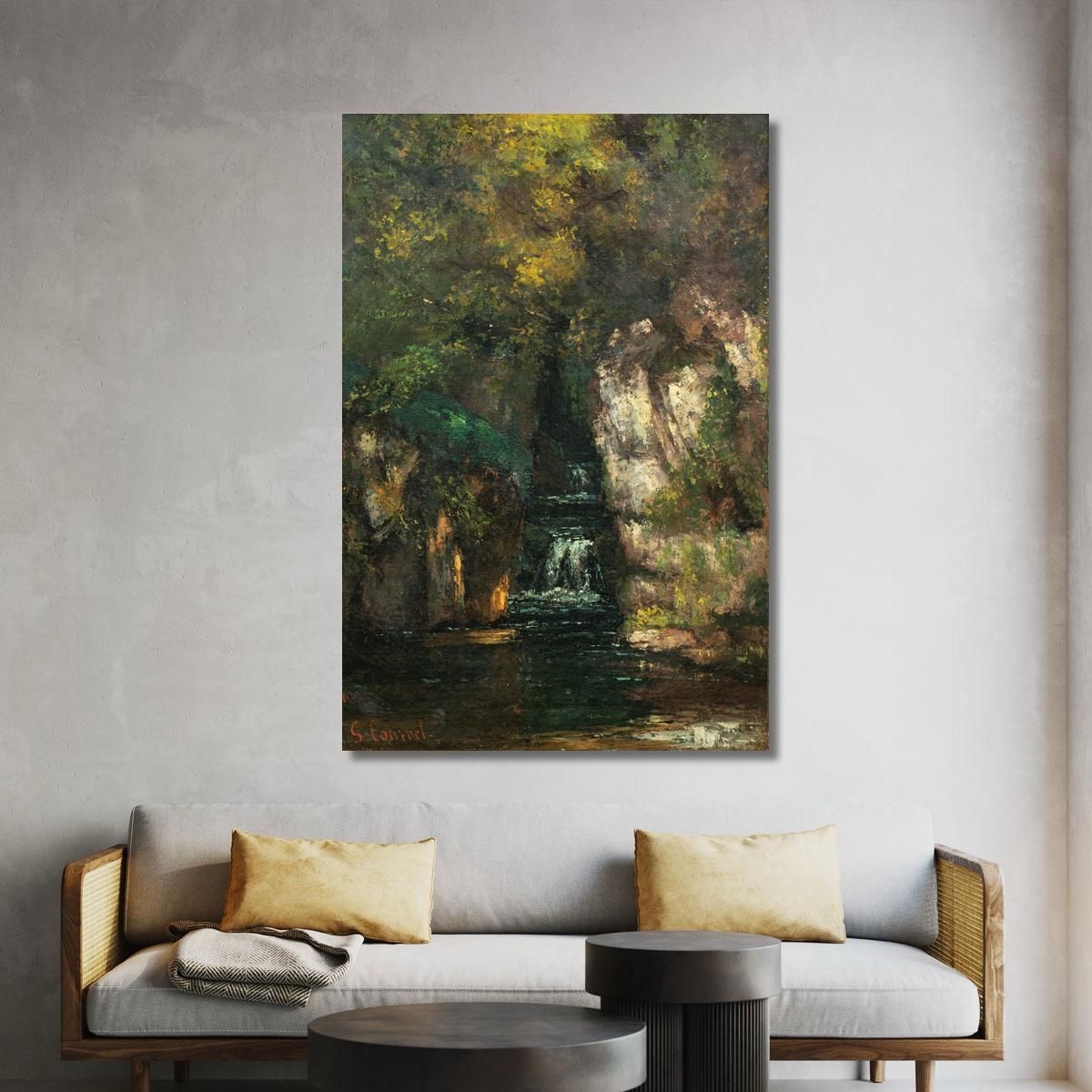 A Waterfall Near Ornans Gustave Courbet cg30 canvas print 