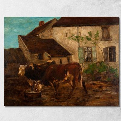 At The Water Trough Gustave Courbet cg35 canvas print 