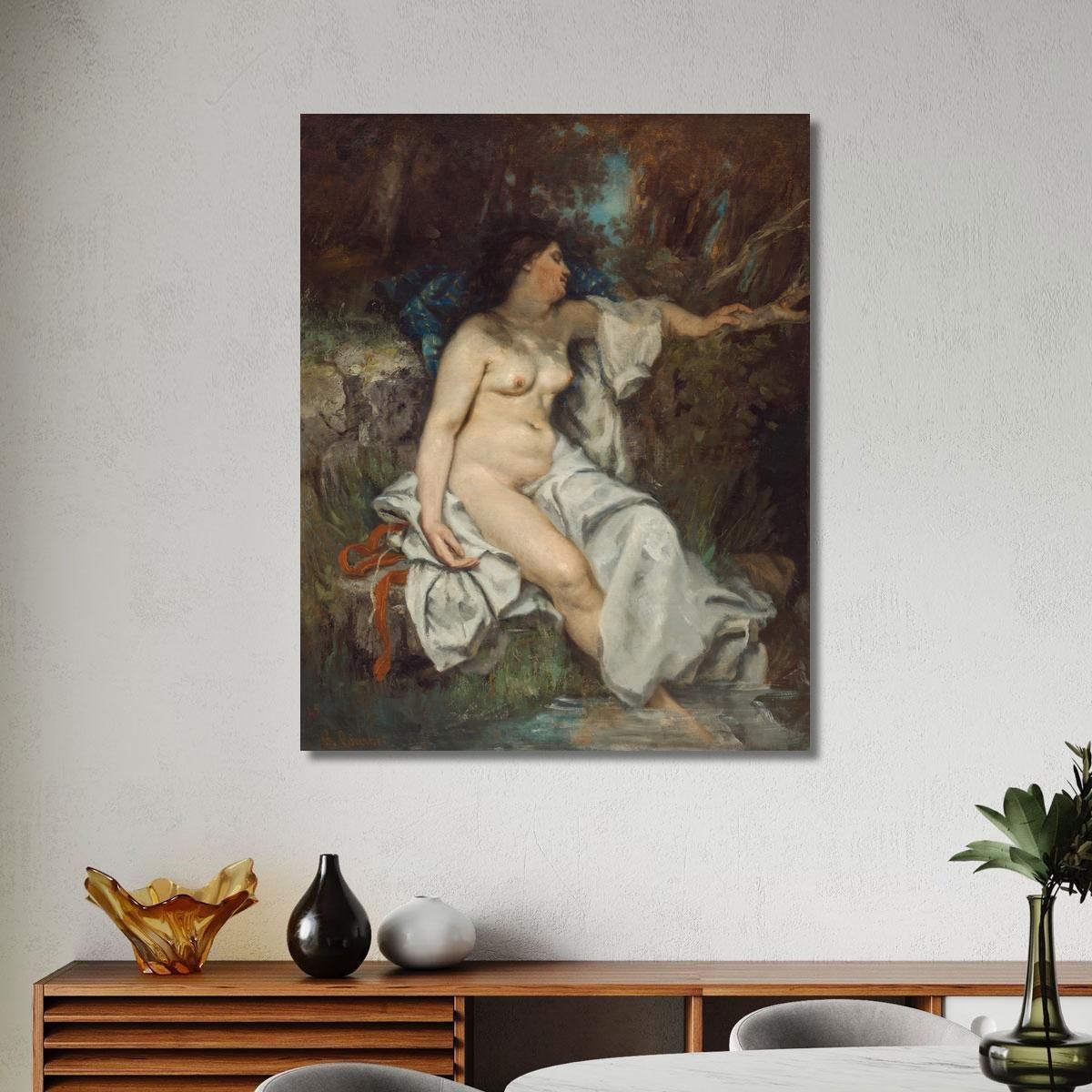 Bather Sleeping By A Brook Gustave Courbet cg39 canvas print 