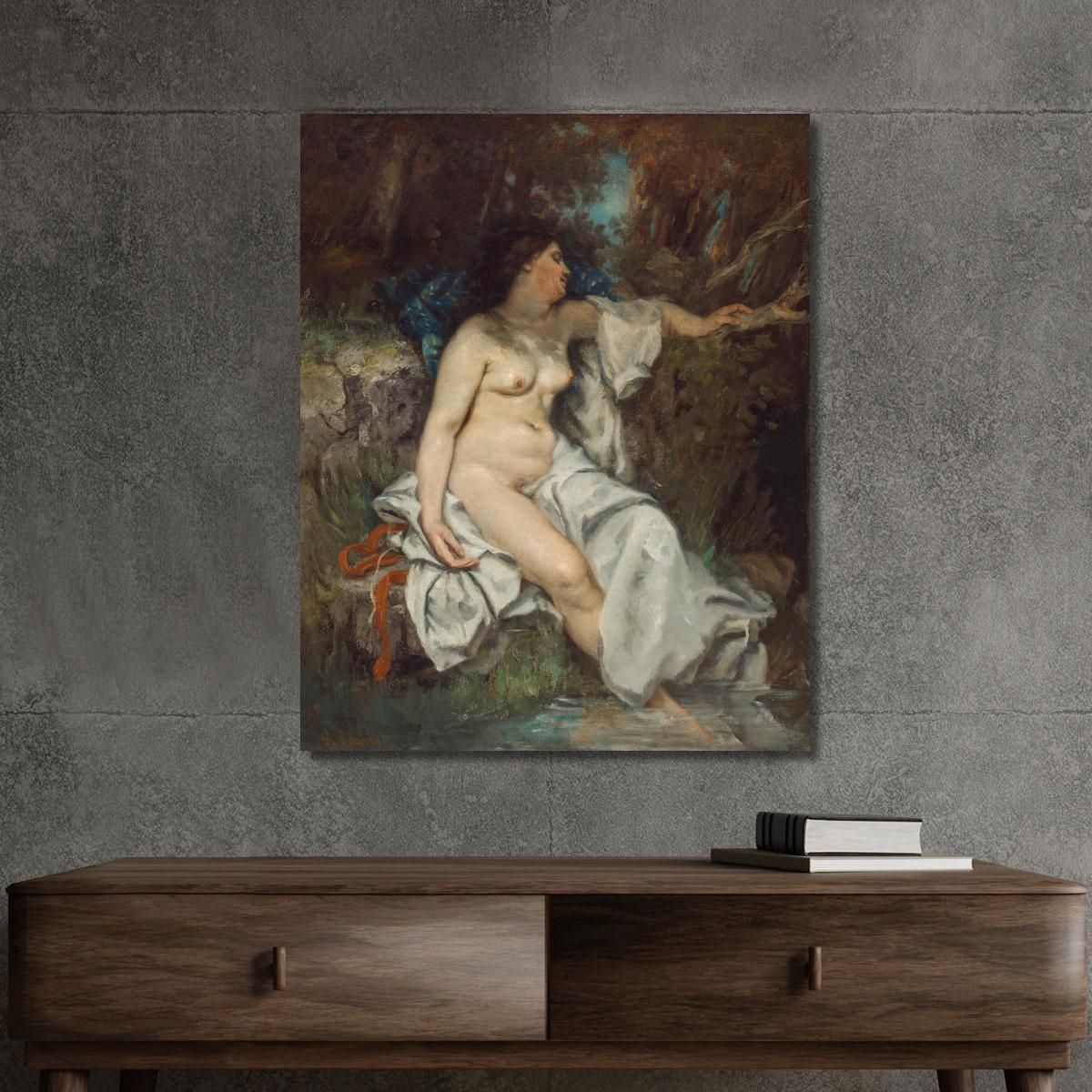 Bather Sleeping By A Brook Gustave Courbet cg39 canvas print 