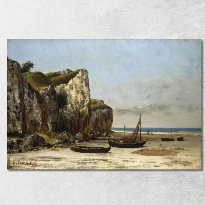 Beach In Normandy Gustave Courbet cg41 canvas print 