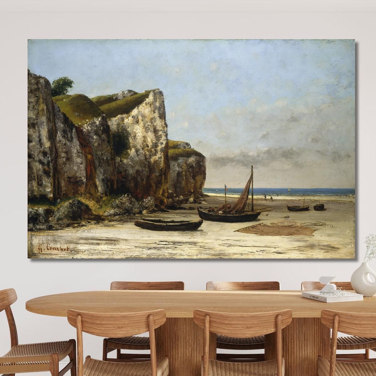 Beach In Normandy Gustave Courbet cg41 canvas print 