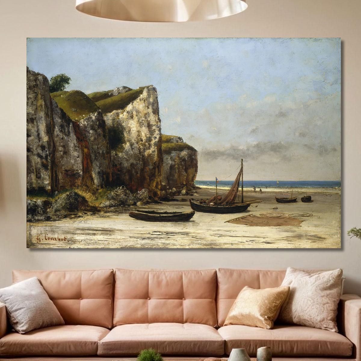 Beach In Normandy Gustave Courbet cg41 canvas print 