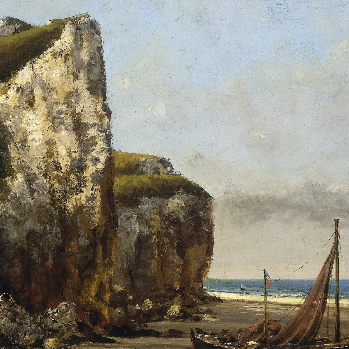 Beach In Normandy Gustave Courbet cg41 canvas print