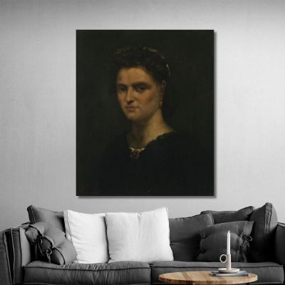 Portrait Of A Lady Gustave Courbet cg42 canvas print 