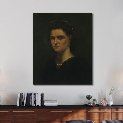 Portrait Of A Lady Gustave Courbet cg42 canvas print 