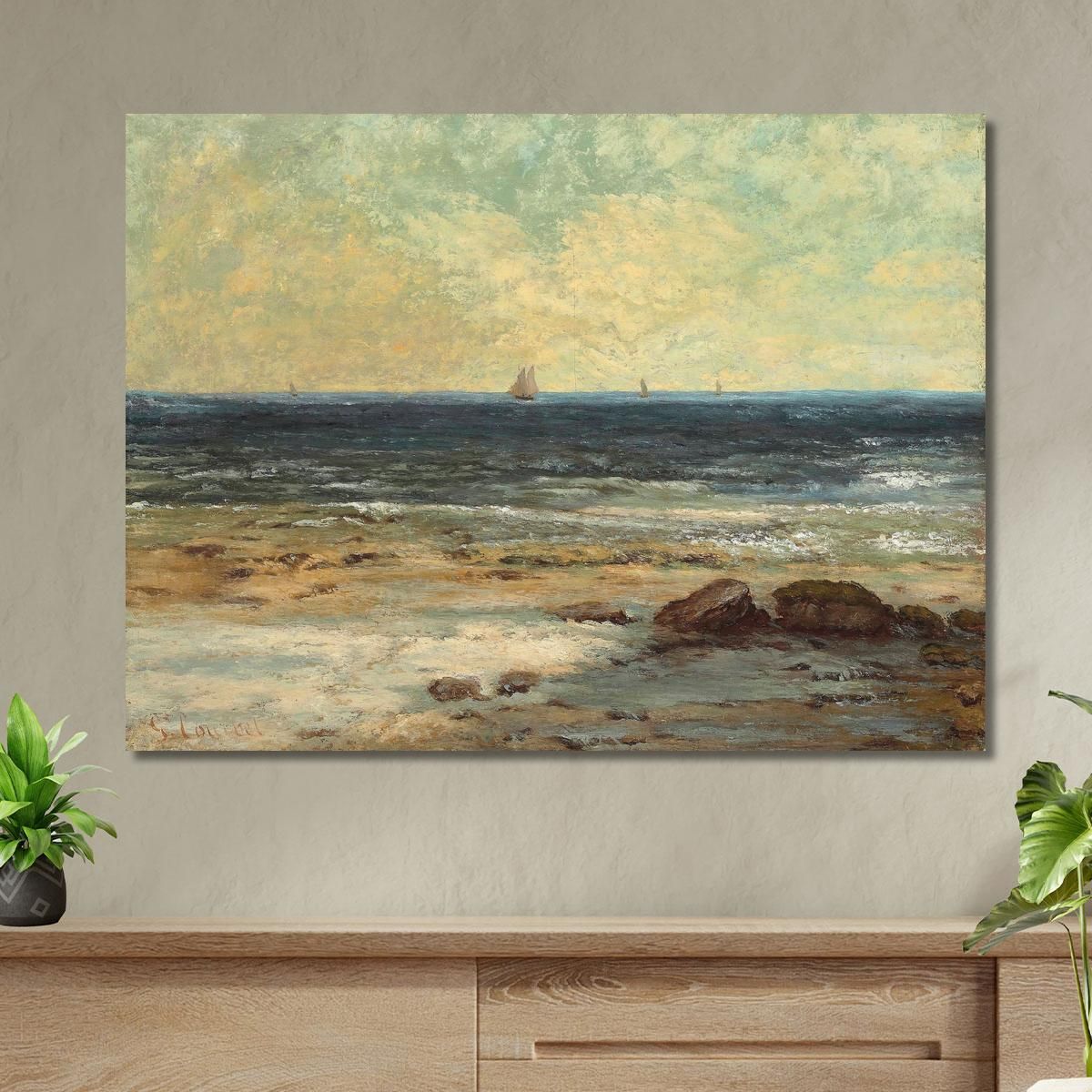 Palavas Seaside Gustave Courbet cg46 canvas print 