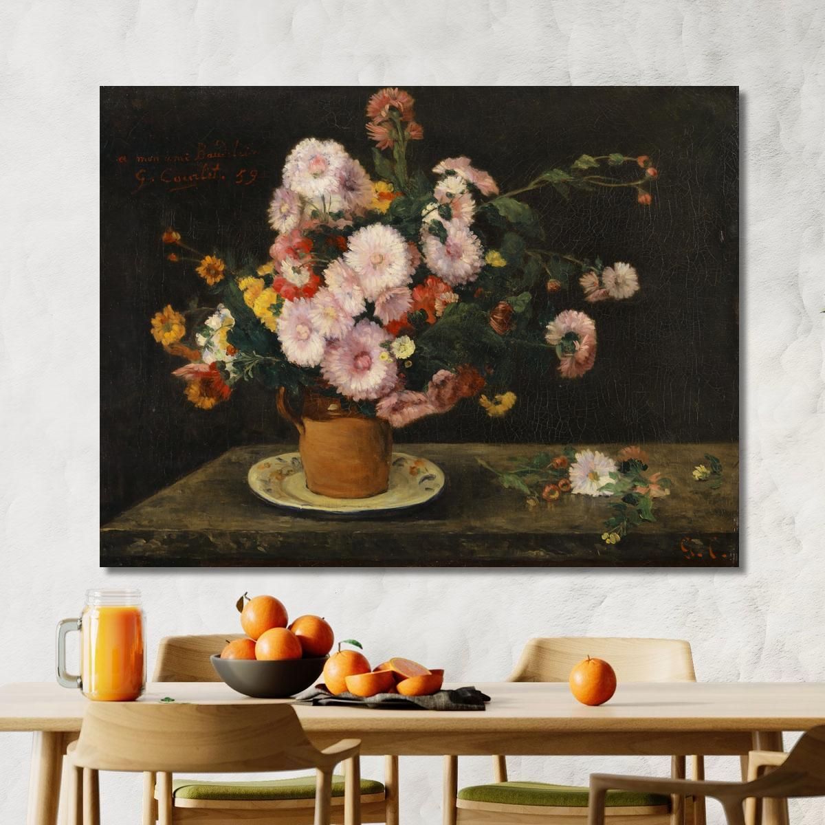 Bouquet Of Asters Gustave Courbet cg48 canvas print 