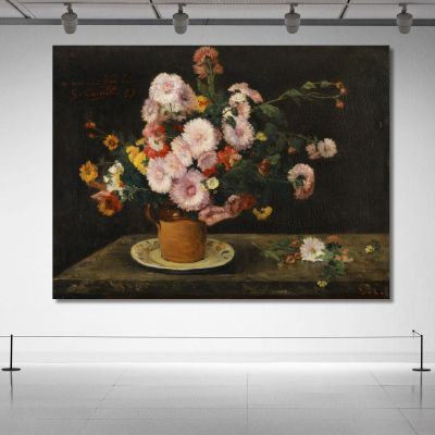 Bouquet Of Asters Gustave Courbet cg48 canvas print 