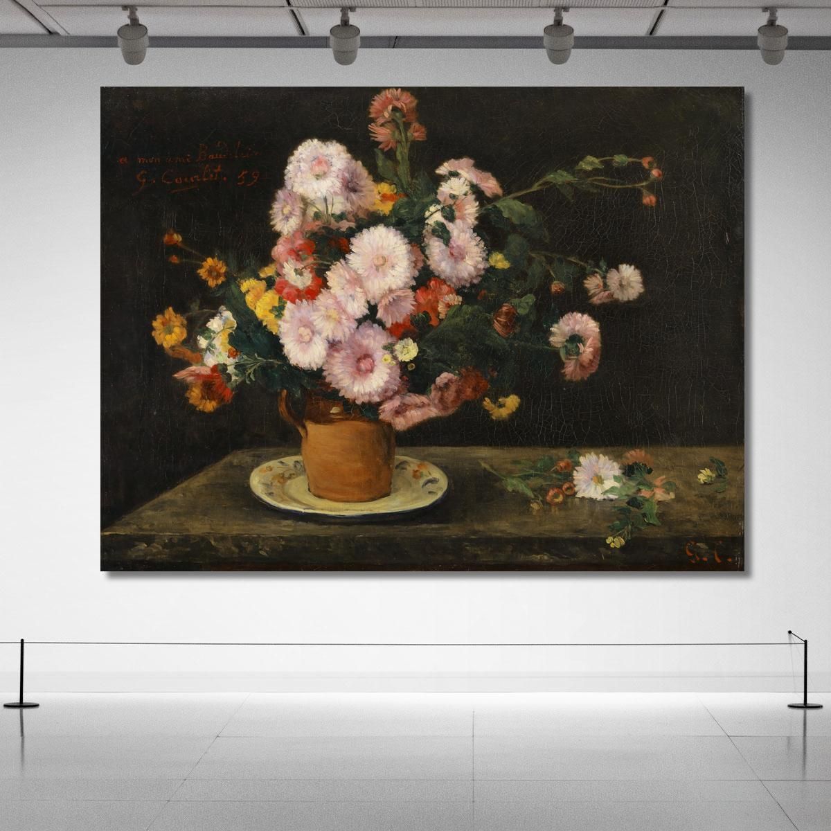 Bouquet Of Asters Gustave Courbet cg48 canvas print 