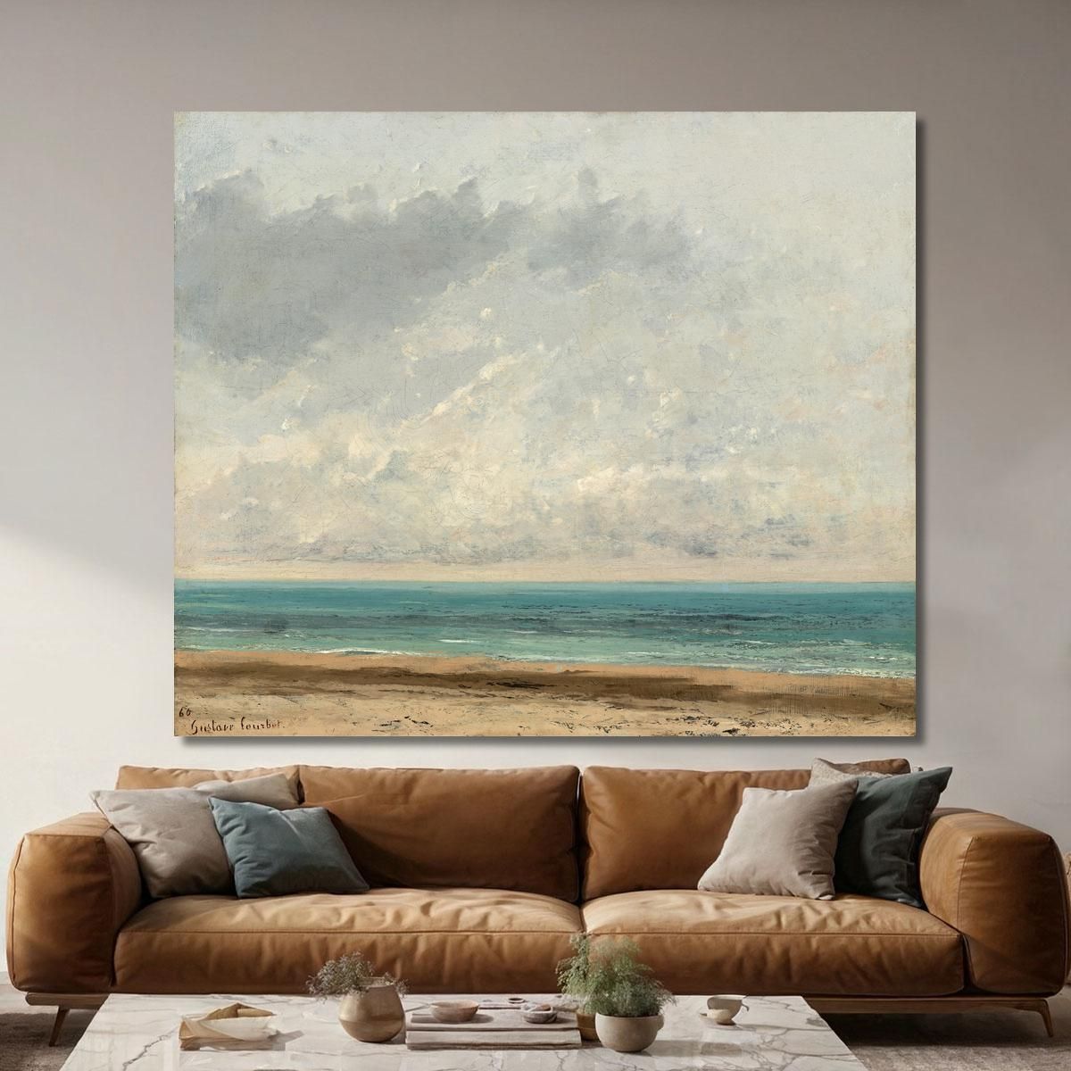 Calm Sea Gustave Courbet cg52 canvas print 