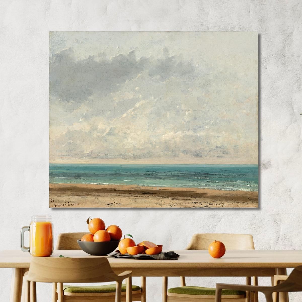 Calm Sea Gustave Courbet cg52 canvas print 