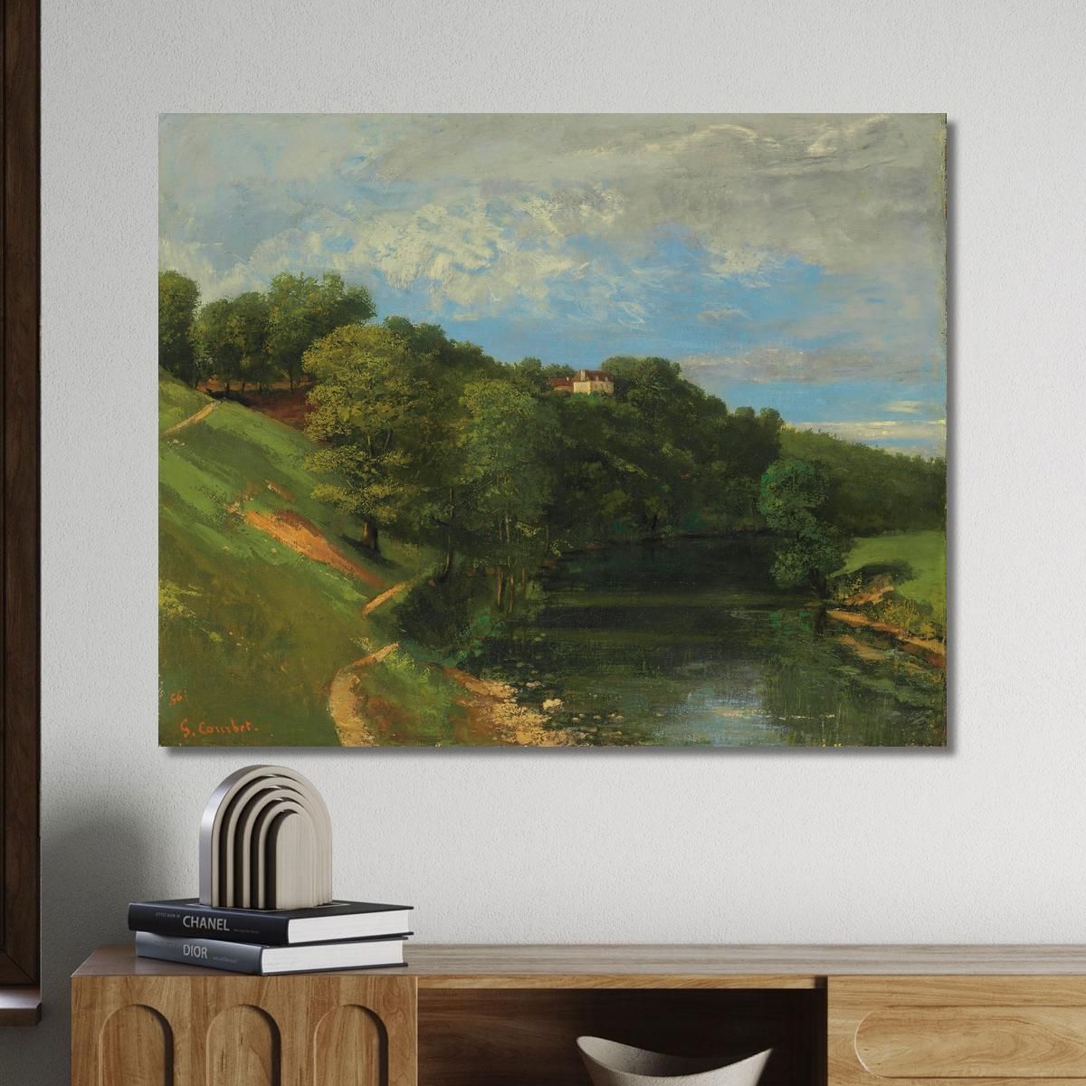 Castle By The River Gustave Courbet cg55 canvas print 