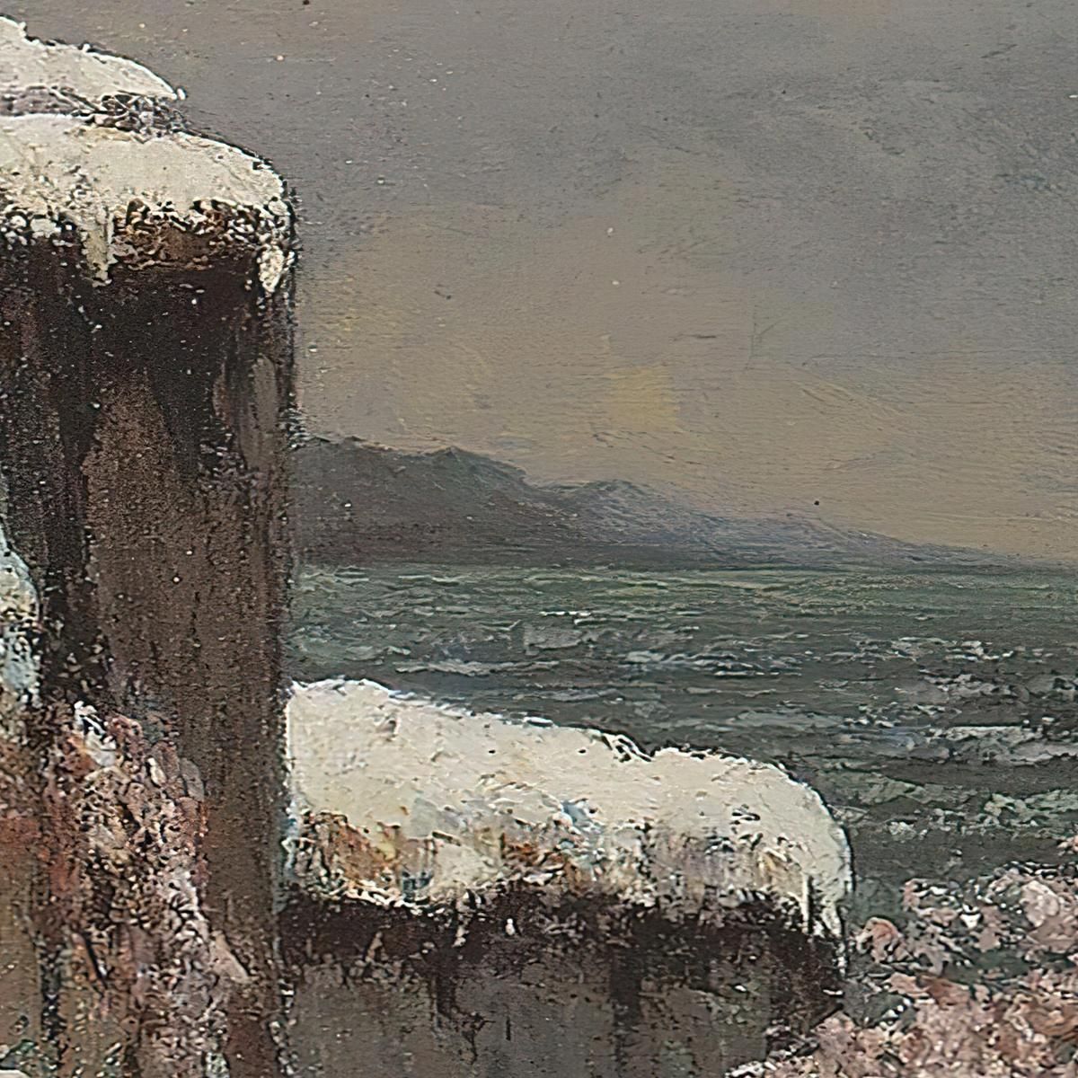 Cliffs By The Sea Under The Snow Gustave Courbet cg67 canvas print