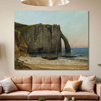 Cliffs Of Étretat Gustave Courbet cg68 canvas print 