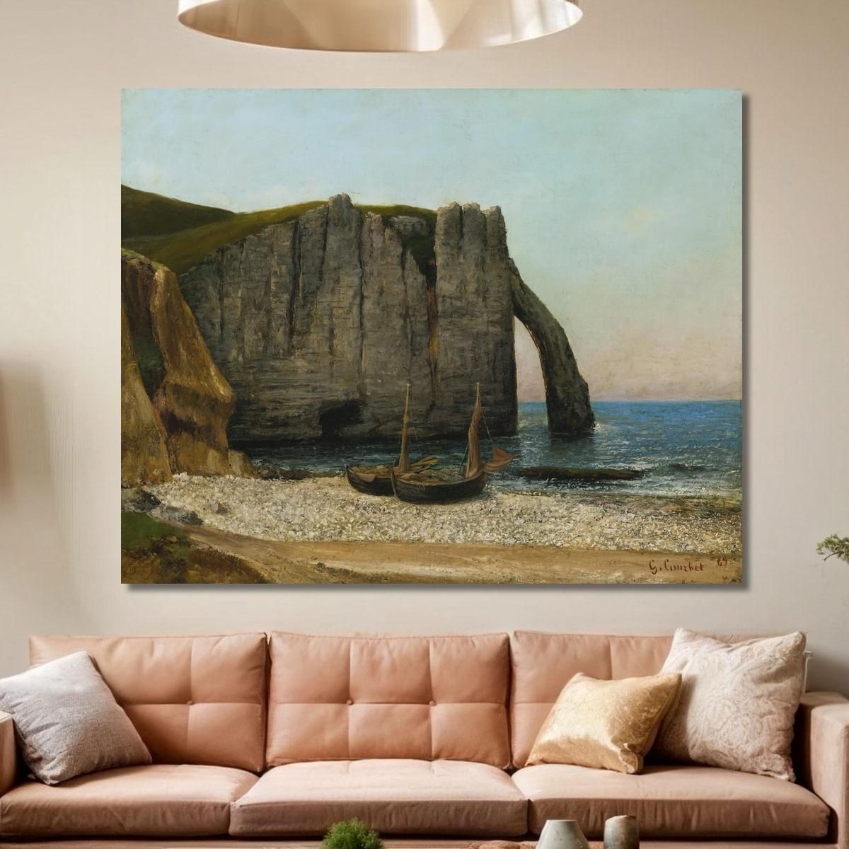 Cliffs Of Étretat Gustave Courbet cg68 canvas print 