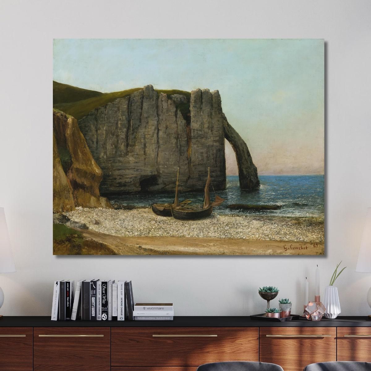 Cliffs Of Étretat Gustave Courbet cg68 canvas print 