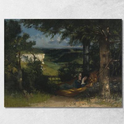 Woman In A Hammock Gustave Courbet cg70 canvas print 