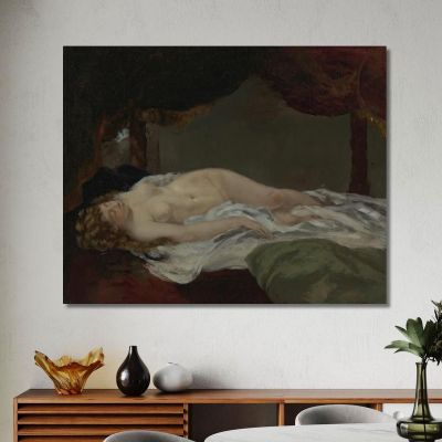 Sleeping Woman Gustave Courbet cg71 canvas print 