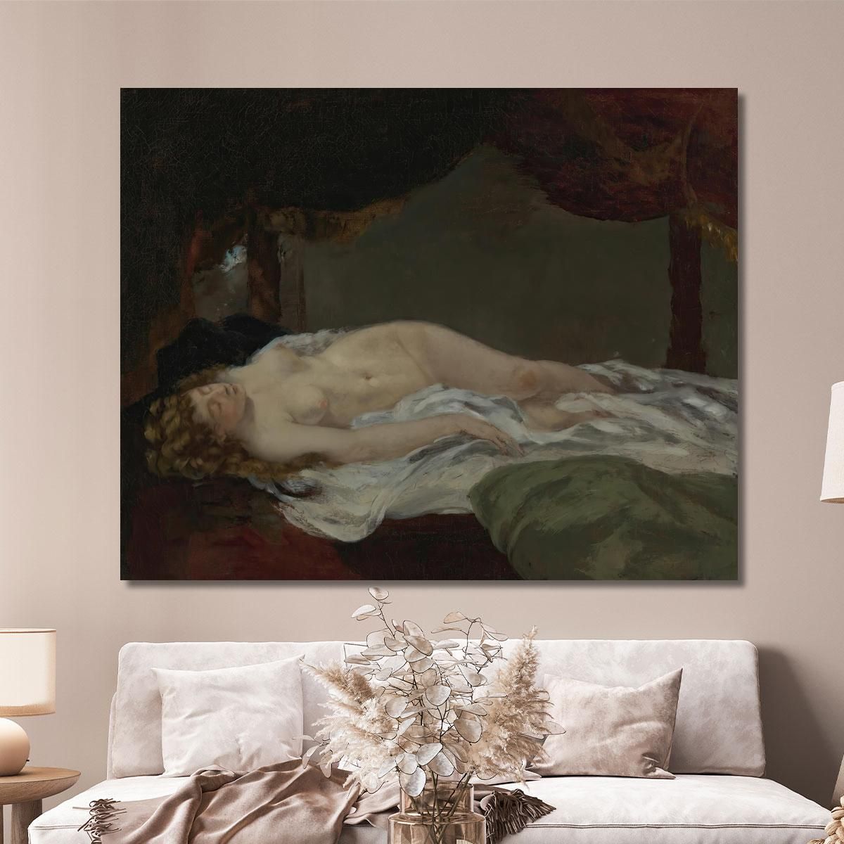 Sleeping Woman Gustave Courbet cg71 canvas print 