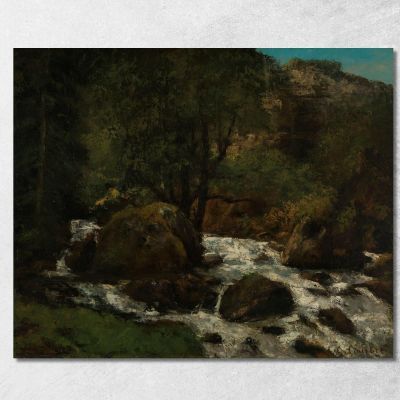 Forest Brook Jura Gustave Courbet cg72 canvas print 