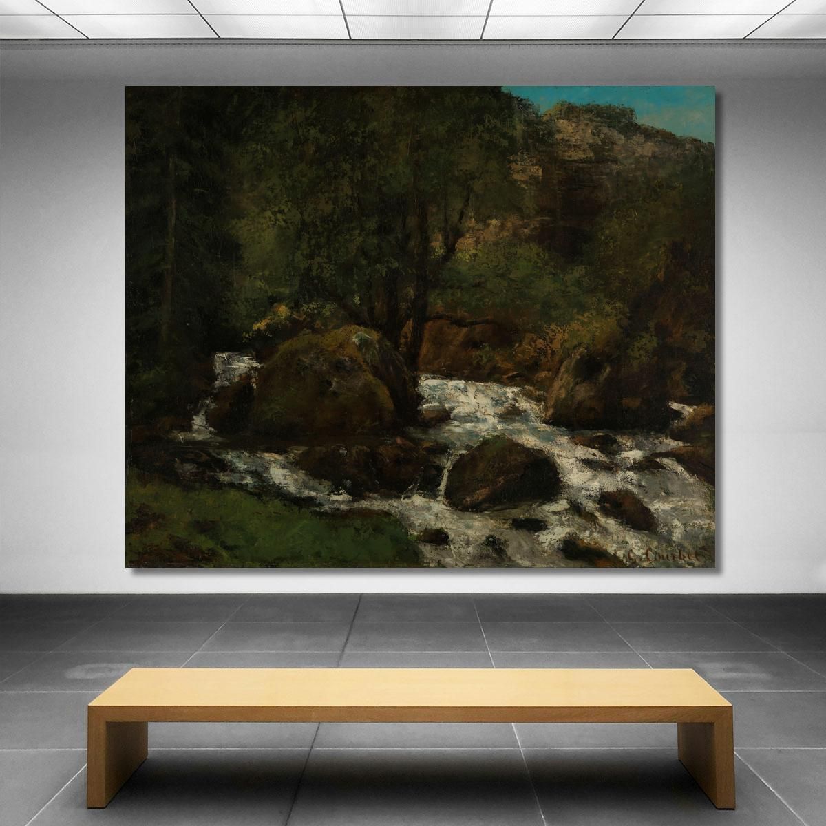 Forest Brook Jura Gustave Courbet cg72 canvas print 