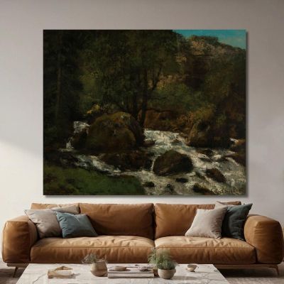 Forest Brook Jura Gustave Courbet cg72 canvas print 