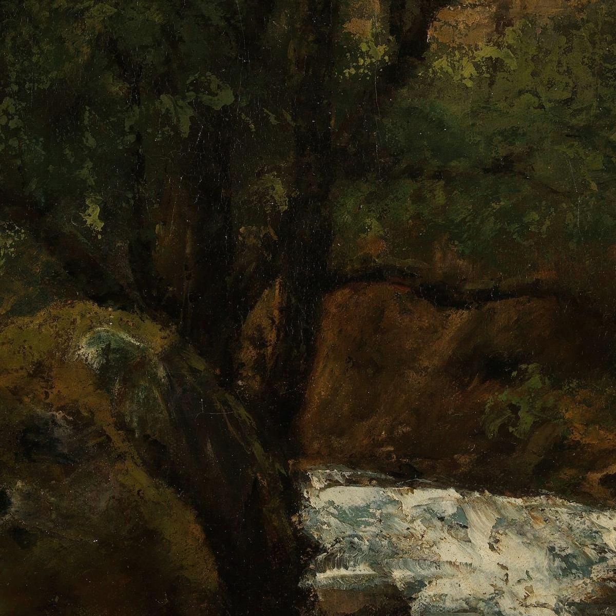 Forest Brook Jura Gustave Courbet cg72 canvas print