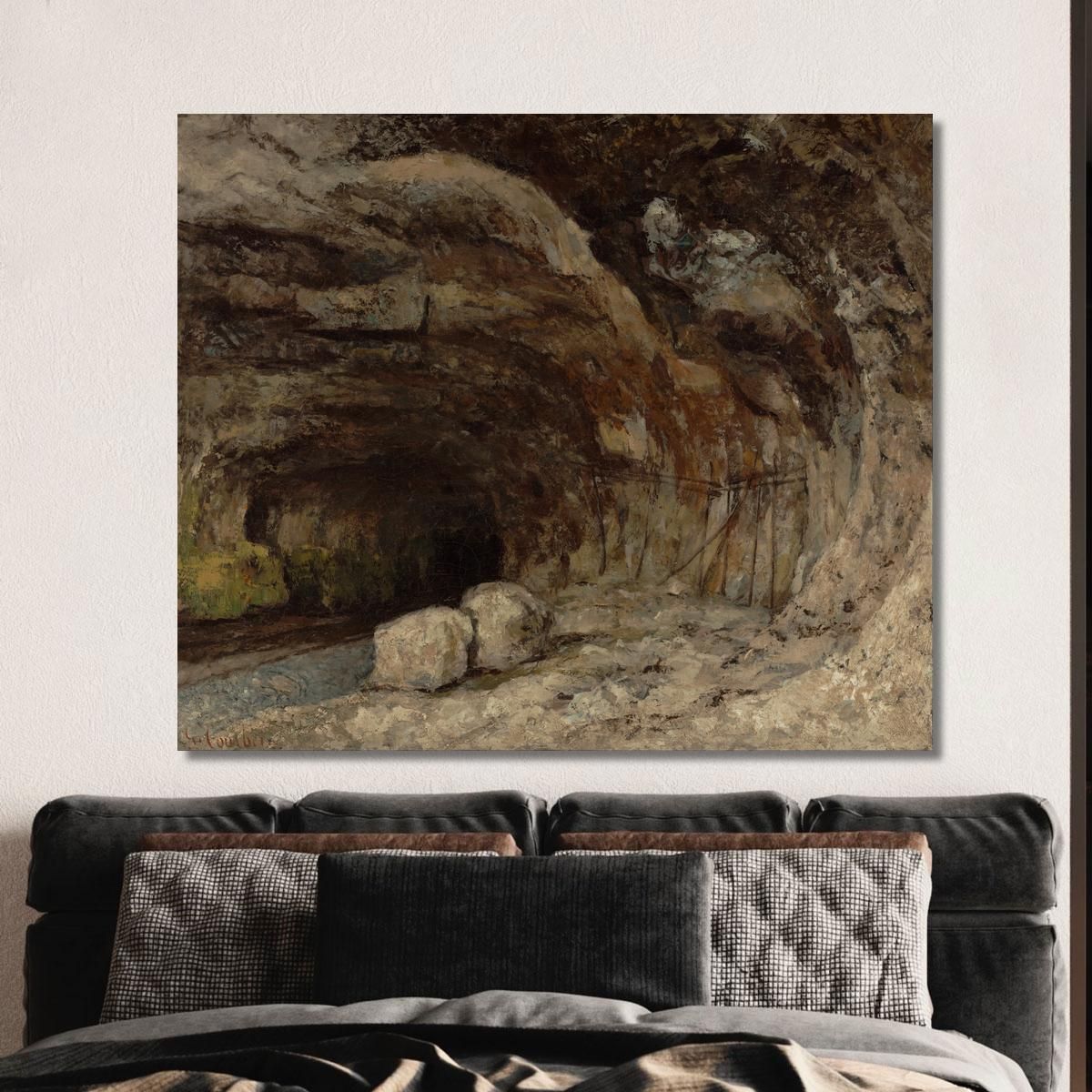 Grotto Of Sarrazine Near Nans-Sous-Sainte-Anne Gustave Courbet cg74 canvas print 