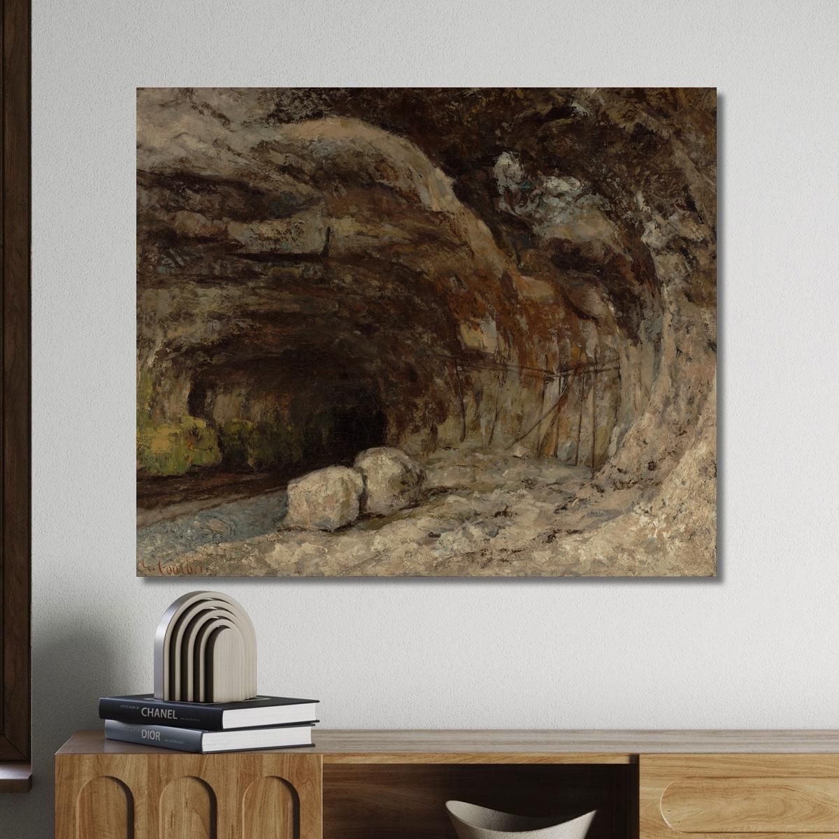 Grotto Of Sarrazine Near Nans-Sous-Sainte-Anne Gustave Courbet cg74 canvas print 