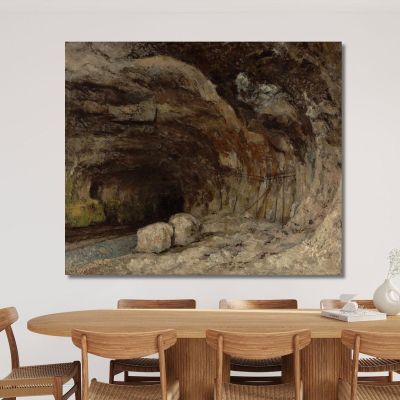 Grotto Of Sarrazine Near Nans-Sous-Sainte-Anne Gustave Courbet cg74 canvas print 