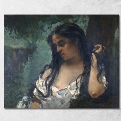 Gypsy In Reflection Gustave Courbet cg75 canvas print 