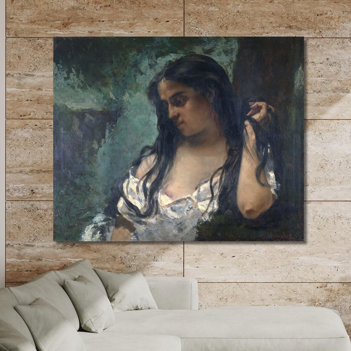 Gypsy In Reflection Gustave Courbet cg75 canvas print 