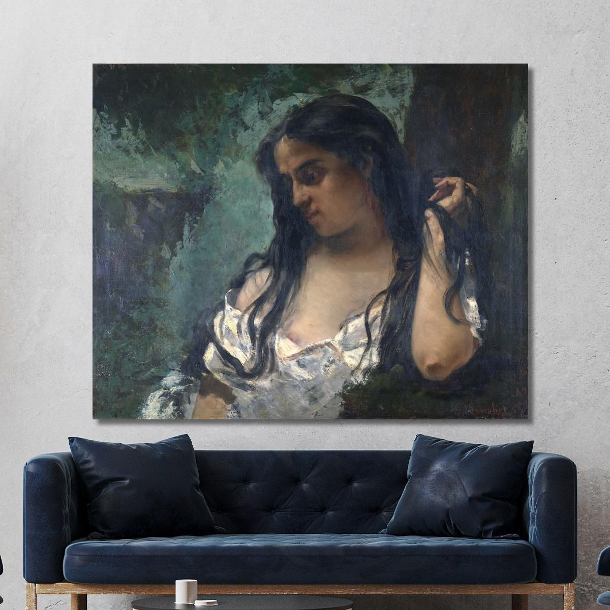 Gypsy In Reflection Gustave Courbet cg75 canvas print 