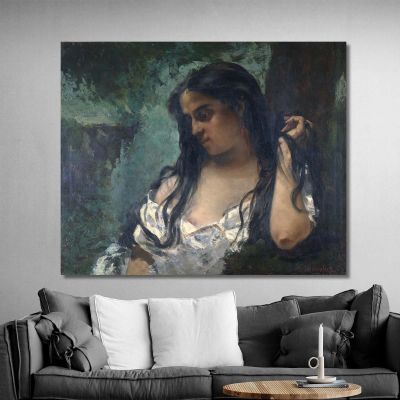 Gypsy In Reflection Gustave Courbet cg75 canvas print 