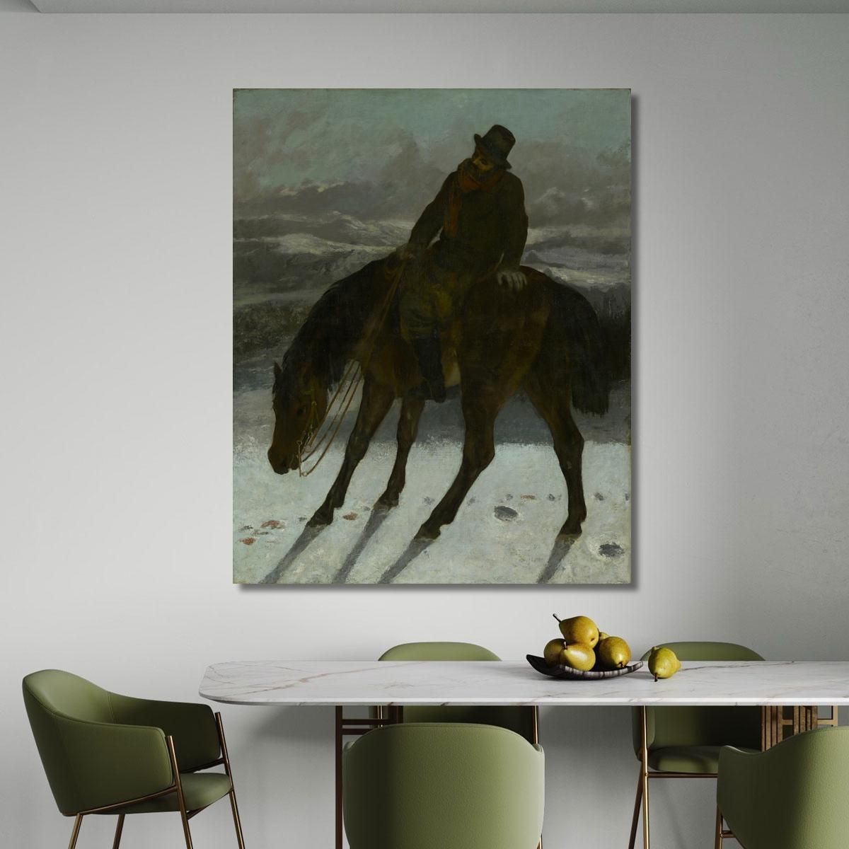 Hunter On Horseback Gustave Courbet cg77 canvas print 