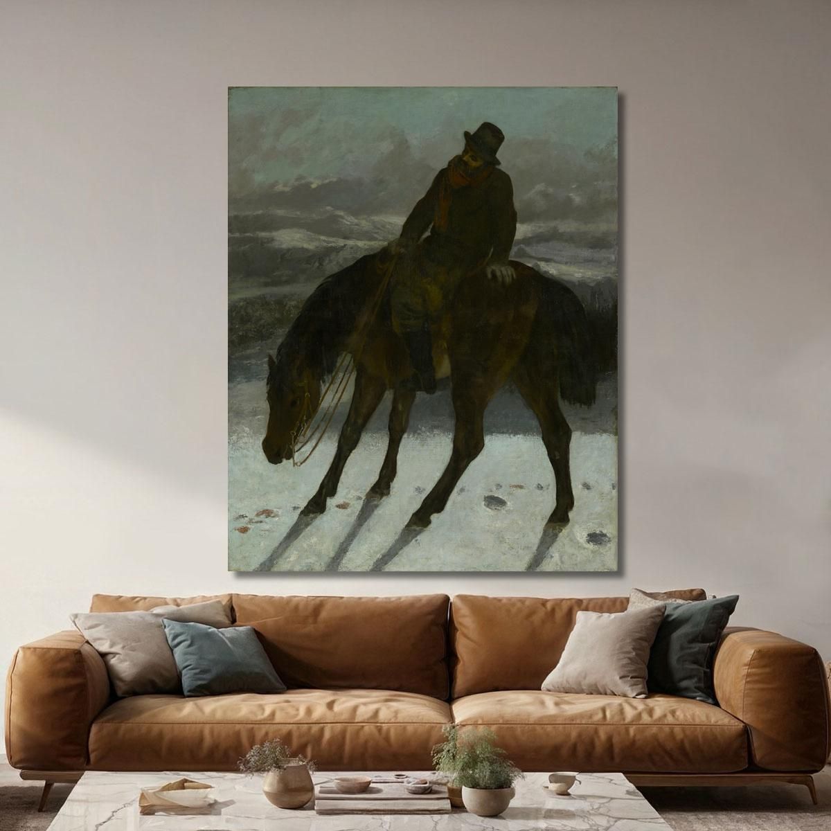 Hunter On Horseback Gustave Courbet cg77 canvas print 