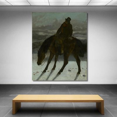 Hunter On Horseback Gustave Courbet cg77 canvas print 