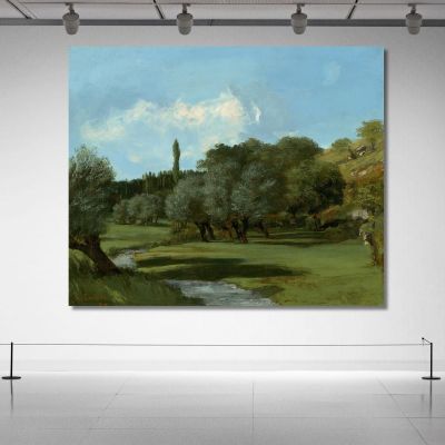 La Bretonnerie In The Department Of Indre Gustave Courbet cg82 canvas print 