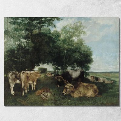 Napping During Hay Season Gustave Courbet cg87 canvas print 