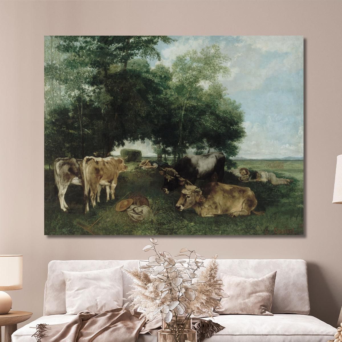 Napping During Hay Season Gustave Courbet cg87 canvas print 