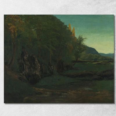 Landscape From Jura Gustave Courbet cg91 canvas print 