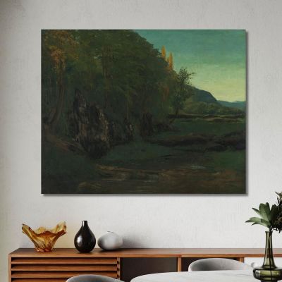 Landscape From Jura Gustave Courbet cg91 canvas print 