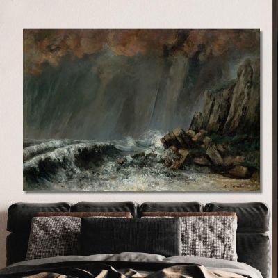 Marine The Waterspout Gustave Courbet cg116 canvas print 