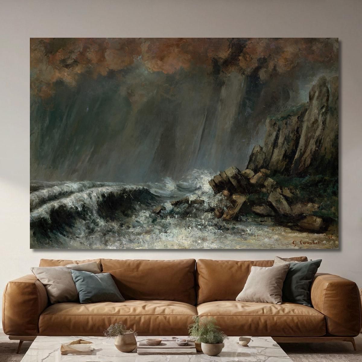 Marine The Waterspout Gustave Courbet cg116 canvas print 