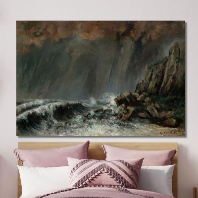 Marine The Waterspout Gustave Courbet cg116 canvas print 